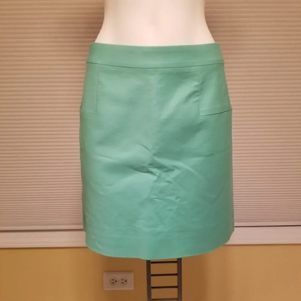 J Crew mint green mini skirt (2) EUC